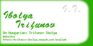 ibolya trifunov business card